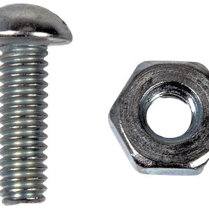 Dorman Bolt, Autograde™, Standard Bolt, #8-32 X 0.5 Inch Thread Size, Slotted Round, Natural/Zinc-Plated, Steel, Pack of 10 – 784-702
