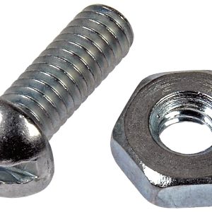Dorman Bolt, Autograde™, Standard Bolt, #8-32 X 0.5 Inch Thread Size, Slotted Round, Natural/Zinc-Plated, Steel, Pack of 10 – 784-702
