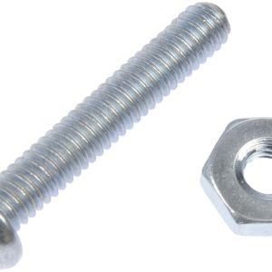 Dorman Bolt, Autograde ™, Standard Bolt, #8 – 32 X 1 Inch Thread Size, Slotted Round, Natural/Zinc-Plated, Steel, Pack of 6 – 784-710