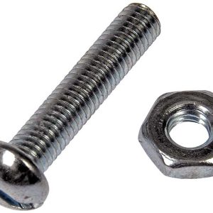 Dorman Bolt, Autograde™, Standard Bolt, 10-32 X 0.5 Inch Thread Size, Slotted Round, Natural/Zinc-Plated, Steel, Pack of 8 – 784-712