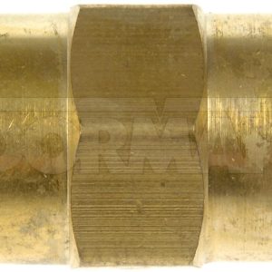 Dorman Coupler Fitting, Autograde ™, 1/8 Inch Female NPT, Straight, Without O-Ring, Without Jam Nut, Brass, Gold, Single – 785-080