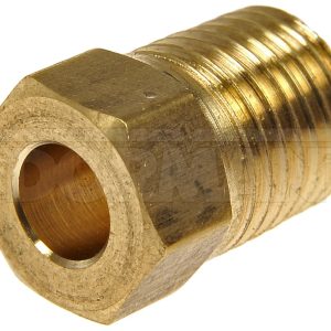 Dorman Tube End Fitting Nut, OE Solutions ™, 3/16 Inch Outer Diameter, 0.55 Inch Length, Brass, Single, Clamshell Package – 785-290D