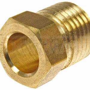 Dorman Tube End Fitting Nut, OE Solutions ™, 1/2 Inch Outer Diameter, 0.55 Inch Length, Brass, Single, Clamshell Package – 785-292D