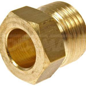 Dorman Tube End Fitting Nut, OE Solutions ™, 0.62 Inch Outer Diameter, 0.55 Inch Length, Brass, Single, Clamshell Package – 785-293D
