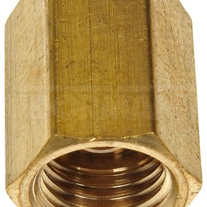 Dorman Tube End Fitting Nut, OE Solutions ™, 1/8 Inch Outer Diameter, 0.63 Inch Length, Brass, Pack of 2, Clamshell Package – 785-310D