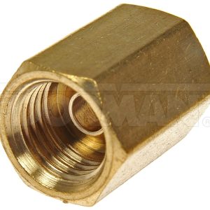 Dorman Tube End Fitting Nut, OE Solutions ™, 1/8 Inch Outer Diameter, 0.63 Inch Length, Brass, Pack of 2, Clamshell Package – 785-310D