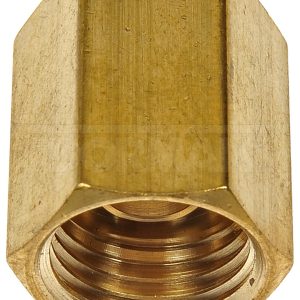 Dorman Tube End Fitting Nut, OE Solutions ™, 0.44 Inch Outer Diameter, 0.68 Inch Length, Brass, Pack of 2, Clamshell Package – 785-314D