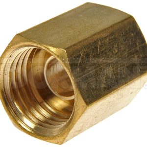 Dorman Tube End Fitting Nut, OE Solutions ™, 0.44 Inch Outer Diameter, 0.68 Inch Length, Brass, Pack of 2, Clamshell Package – 785-314D