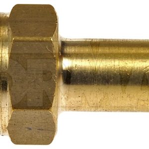 Dorman Fuel Line Fitting, OE Solutions ™, Inverted Flare Male Connector, Barbed End, 7/16-24 Thread Size, 1.17 Inch Length, Brass – 785-400D