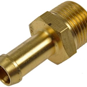 Dorman Adapter Fitting, Autograde ™, Straight 3/8 Inch Hose to 3/8 Inch Male NPT, Natural, Gold, Brass, Single – 785-406