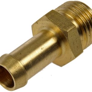 Dorman Adapter Fitting, Autograde™, Straight 3/8 Inch Hose to 3/8 Inch Inverted Flare, Natural, Gold, Brass, Single – 785-408
