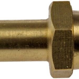 Dorman Adapter Fitting, Autograde™, Straight 3/8 Inch Hose to 3/8 Inch Inverted Flare, Natural, Gold, Brass, Single – 785-408