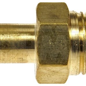 Dorman Fuel Line Fitting, OE Solutions ™, Inverted Flare Male Connector, Barbed End, 3/8-27 Thread Size, 1.1 Inch Length, Brass – 785-410D