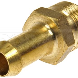 Dorman Fuel Line Fitting, OE Solutions ™, Inverted Flare Male Connector, Barbed End, 1/8 Inch Mnpt Thread Size, 1.22 Inch Length, Brass – 785-412D