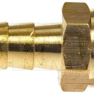 Dorman Fuel Line Fitting, OE Solutions ™, Inverted Flare Male Connector, Barbed End, 1/4 Inch Mnpt Thread Size, 1.72 Inch Length, Brass – 785-414D
