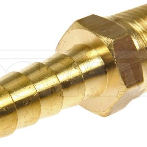 Dorman Fuel Line Fitting, OE Solutions ™, Inverted Flare Male Connector, Barbed End, 1/4 Inch Mnpt Thread Size, 1.72 Inch Length, Brass – 785-414D