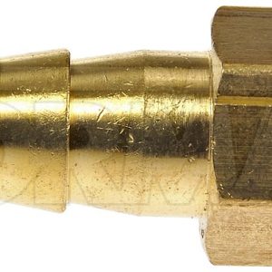Dorman Fuel Line Fitting, OE Solutions ™, Inverted Flare Male Connector, Barbed End, 1/4 Inch Mnpt Thread Size, 1.76 Inch Length, Brass – 785-416D
