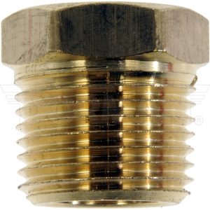 Dorman Tube End Fitting Nut, OE Solutions ™, 3/8 Inch Mnpt X 1/4 Inch Fnpt End Size, 0.71 Inch Length, Brass, Single, Clamshell Package – 785-440D