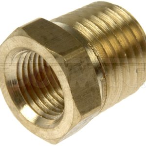 Dorman Adapter Fitting, Autograde ™, Straight 1/8 Inch Female NPT to 1/4 Inch Male NPT Bushing, Natural, Gold, Brass, Single – 785-441