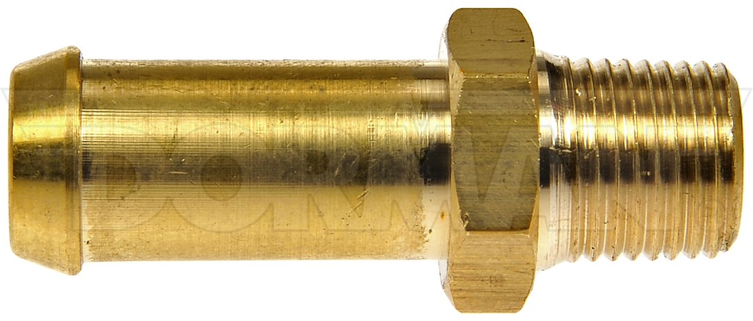 Dorman Fuel Line Fitting, OE Solutions ™, 1/8 Inch Mnpt Thread Size, Barbed End, 1.35 Inch Length, Brass – 787-018D