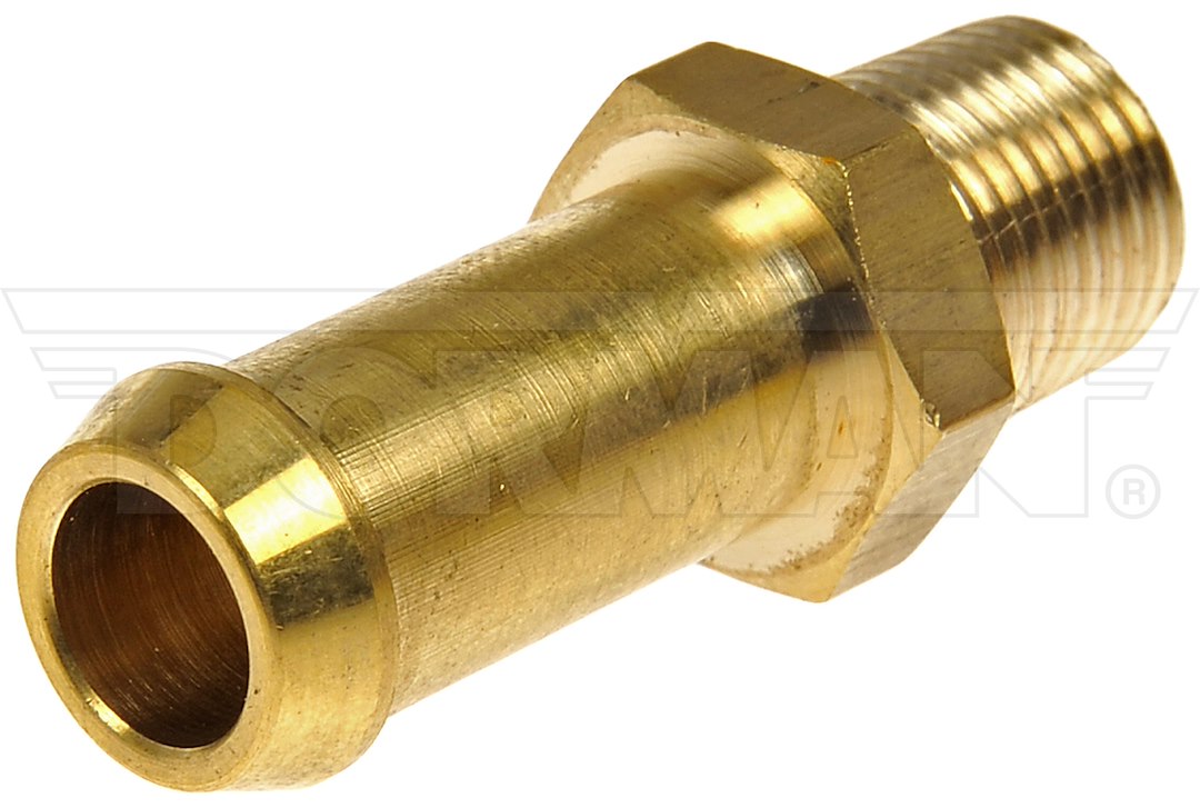 Dorman Fuel Line Fitting, OE Solutions ™, 1/8 Inch Mnpt Thread Size, Barbed End, 1.35 Inch Length, Brass – 787-018D