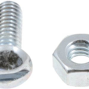 Dorman Bolt, Autograde ™, Stove Bolt, 1/4 – 20 Inch Thread Size, Slotted Round, Natural, Steel, Set of 20, With Nut – 799-071