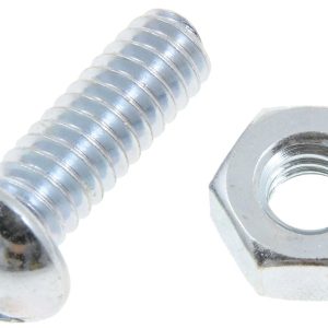 Dorman Bolt, Autograde ™, Stove Bolt, 1/4 – 20 Inch Thread Size, Slotted Round, Natural, Steel, Set of 20, With Nut – 799-071