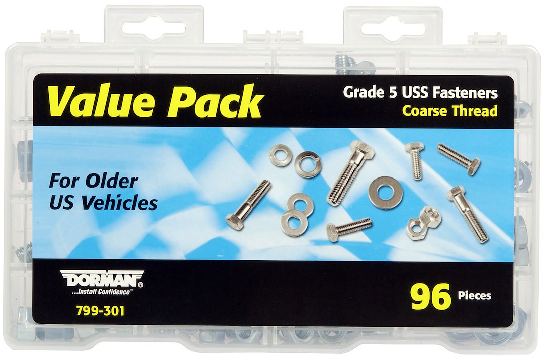 Dorman Fastener Assortment, Autograde™, Grade 5 Standard Hardware, With 96 Pieces – 799-301