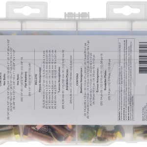 Dorman Fastener Assortment, OE Solutions ™, 1/2 Inch and 1-1/2 Inch Length Fasteners, With Flat Washers/ Hex Nuts and Hex Bolts – 799-301D