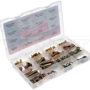 Dorman Fastener Assortment, OE Solutions ™, 10 Millimeter and 40 Millimeter Length Fasteners, With Flat Washers/ Hex Nuts and Hex Bolts – 799-305D
