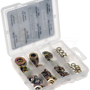 Dorman Washer, OE Solutions ™, Grade 8/ Class 10.9 Washers, With 12 Each M6/ M8 and 10 Each M10/ M12 Flat and Split Lock Washers – 799-335D