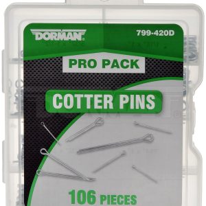 Dorman Cotter Pin Assortment, OE Solutions ™, Steel, With 106 Pins – 799-420D