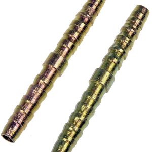 Dorman Coupler Fitting, OE Solutions ™, Ford OE Number N803430S, For Use with 5/16 Inch Nylon Line, Gold, Steel, Set of 2 – 800-012