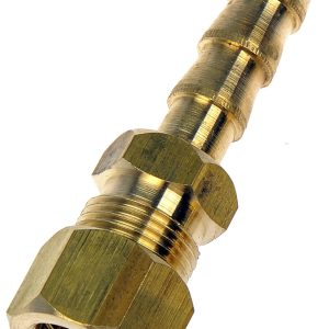 Dorman Adapter Fitting, OE Solutions ™, 3/8 Inch Steel Pipe to 3/8 Inch Nylon Tubing, Polished, Gold, Set of 2 – 800-035