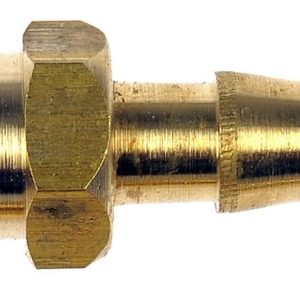 Dorman Adapter Fitting, OE Solutions ™, 3/8 Inch Steel Pipe to 3/8 Inch Nylon Tubing, Polished, Gold, Set of 2 – 800-035