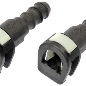 Dorman Adapter Fitting, OE Solutions ™, 5/16 Inch Steel Pipe to 3/8 Inch Nylon Tubing, Gray, Plastic, Set of 2 – 800-119
