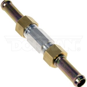 Dorman Fuel Line Check Valve, OE Solutions™, 3/8 Inch Inlet/ 3/8 Inch Outlet, Swing Check Valve, Silver, Steel, Clamshell – 800-196