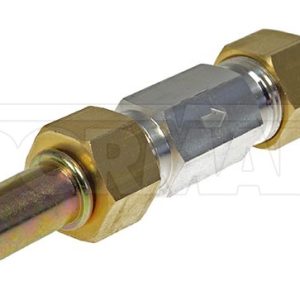 Dorman Fuel Line Check Valve, OE Solutions™, 3/8 Inch Inlet/ 3/8 Inch Outlet, Swing Check Valve, Silver, Steel, Clamshell – 800-196