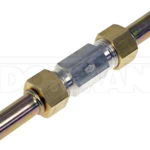 Dorman Fuel Line Check Valve, OE Solutions™, 3/8 Inch Inlet/ 3/8 Inch Outlet, Swing Check Valve, Silver, Steel, Clamshell – 800-196