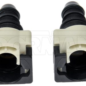Dorman Fuel Line Repair Fitting, OE Solutions™, 180 Degree, 2.29 Inch Length, Black, Nylon, Pack of 2 – 800-377