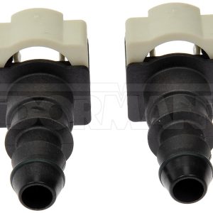 Dorman Fuel Line Repair Fitting, OE Solutions™, 180 Degree, 2.29 Inch Length, Black, Nylon, Pack of 2 – 800-377
