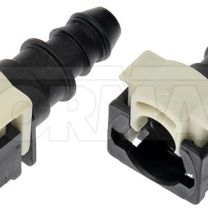 Dorman Fuel Line Repair Fitting, OE Solutions™, 180 Degree, 2.29 Inch Length, Black, Nylon, Pack of 2 – 800-377