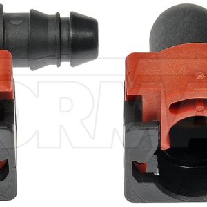 Dorman Fuel Line Repair Fitting, OE Solutions ™, 90 Degree, Black, Nylon, Pack of 2 – 800-390