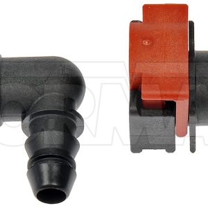 Dorman Fuel Line Repair Fitting, OE Solutions ™, 90 Degree, Black, Nylon, Pack of 2 – 800-390