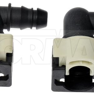 Dorman Fuel Line Repair Fitting, OE Solutions ™, 90 Degree, Black, Nylon, Pack of 2 – 800-397