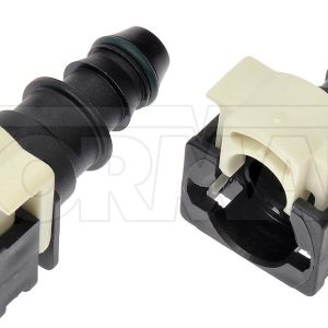 Dorman Fuel Line Repair Fitting, OE Solutions™, 180 Degree, Black, Nylon, Pack of 2 – 800-941