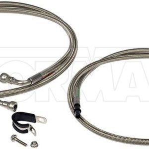 Dorman Fuel Line, OE Solutions ™, 61 Inch/ 79 Inch Overall Length, 13 Millimeter/ 11 Millimeter Outer Diameter, Black, Stainless Steel – 819-814