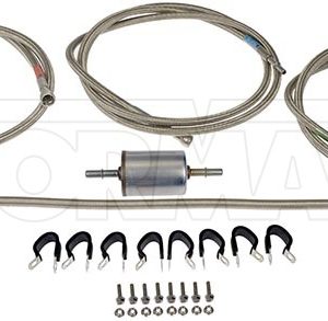 Dorman Fuel Line, OE Solutions ™, 66-1/2/ 27/ 91/ 83 Inch Length, 13.3/ 11.8 Millimeter Outer Diameter, Stainless Steel/ PTFE – 819-839