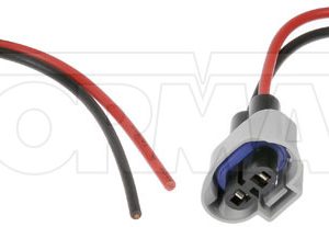 Dorman Headlight Socket, Conduct-Tite®, 6-3/4 Inch Length, 2 Blade Female Terminal, 5-1/2 Inch Length Wire, Plastic, Set of 2 – 84402