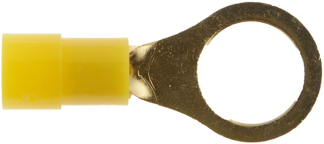 Dorman Wire Terminal End, Conduct-Tite®, 3/8 Inch Ring Terminal, 12-10 Gauge Wire, Yellow, Pack of 10 – 84533